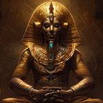 Enchanting Egyptian Osiris wallpaper - a visual journey into the mystique of ancient Egyptian mythology and divine power