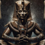 Mesmerizing Egyptian Osiris wallpaper - an intriguing exploration of ancient Egyptian mythology and the divine power of transformation