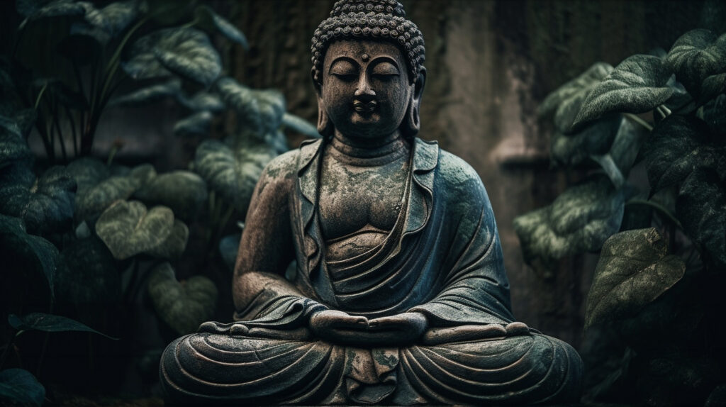 Serene and captivating Buddha meditation wallpaper - embrace inner peace and spiritual growth for a balanced lifestyle.