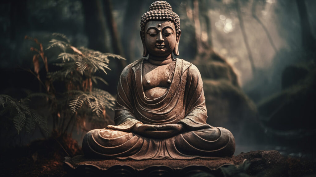 Stunning 4K God Buddha wallpaper - immerse yourself in the serene essence of divine wisdom and mindfulness.
