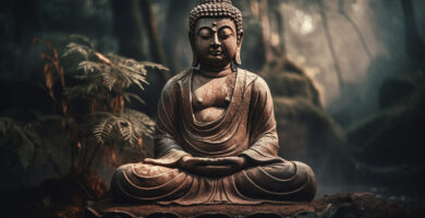 Stunning 4K God Buddha wallpaper - immerse yourself in the serene essence of divine wisdom and mindfulness.