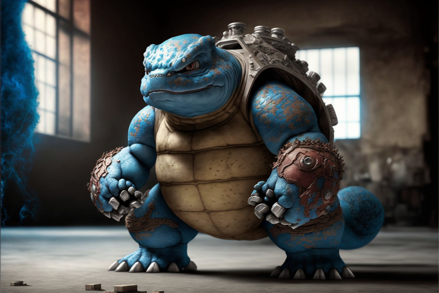 Download wallpapers Blastoise, 4k, blue neon lights, Pokken Tournament,  Water type Pokemon, creative, Pokemons, Blastoise Pokken Tournament for  desktop free. Pictures for desktop free