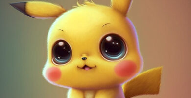 Cute Cartoon Baby Pikachu