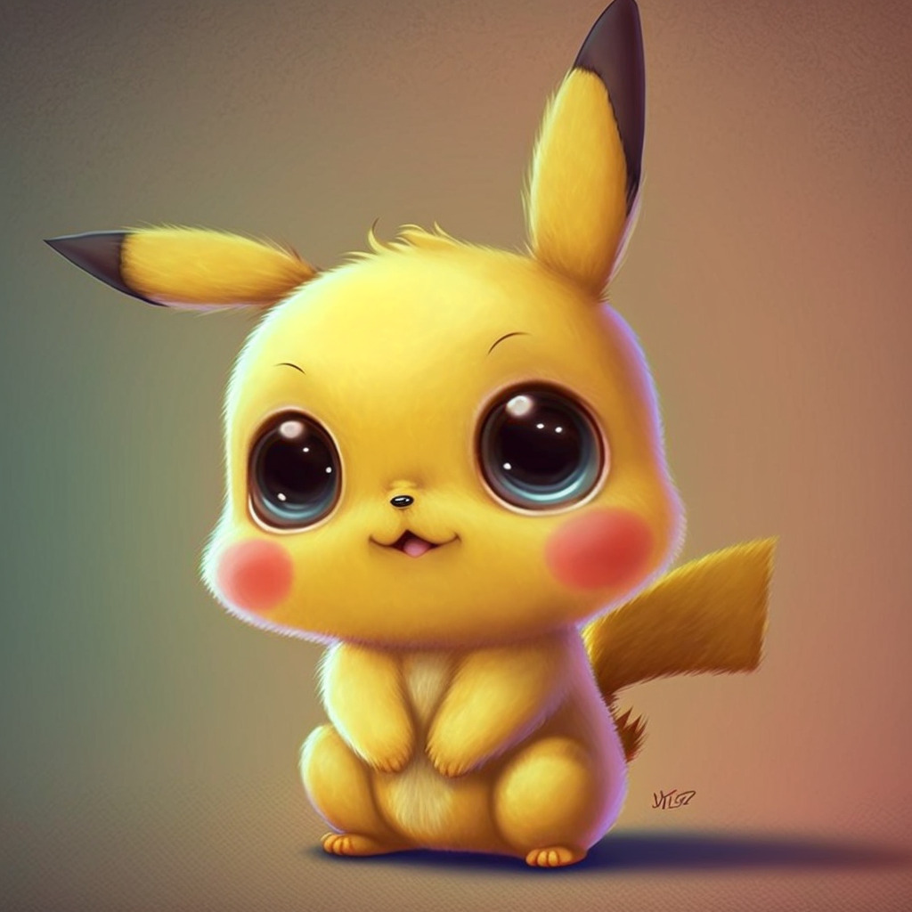 Cute Cartoon Baby Pikachu