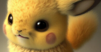 Very cute and fuzzy baby Pikachu