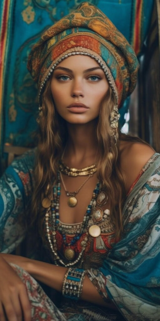 The captivating Brasilian Instagram model effortlessly blends tradition and modernity with her enchanting style